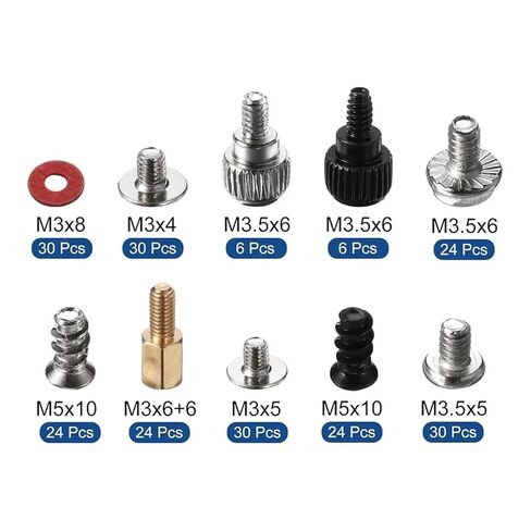 228 Pcs PC Screws Standoffs Kit for Computer Case Motherboard Hard Drive Fan in Kuwait