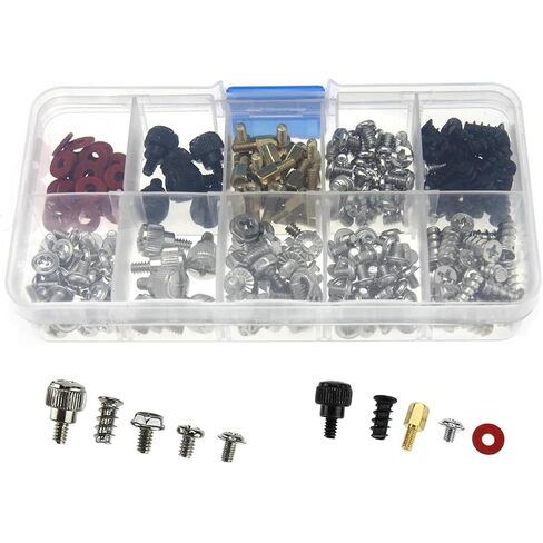 228 Pcs PC Screws Standoffs Kit for Computer Case Motherboard Hard Drive Fan in Kuwait