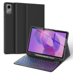 Supveco Keyboard Case for Lenovo Idea Tab 11 Inch 2025,Book Black in Saudi Arabia