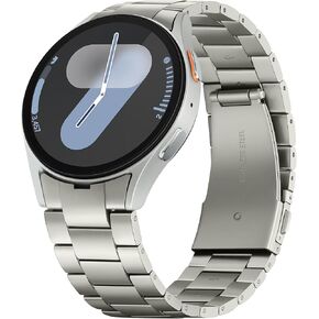 Anlinser Titanium Bands Compatible with Samsung Galaxy Watch 7/6/5/4/FE Band 44mm 40mm, for Galaxy Watch 6 Classic 47mm 43mm/5 Pro 45mm, No Gap Lightweight Metal Strap for Women Men (Black) in Saudi Arabia