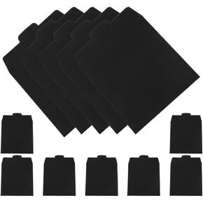TEHAUX 12pcs Paper CD DVD Sleeves Storage Holder Envelopes Large Capacity Black Paper Disc Mailer Sleeves for CD DVD Protection and Organization, for Home and Office Use in Kuwait