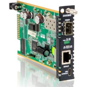 FRM220-2000MS-CH01, 100/1000Base-T to 100/1000Base-X SFP Managed GbE Converter with Chassis and AC Power Adapter in Saudi Arabia