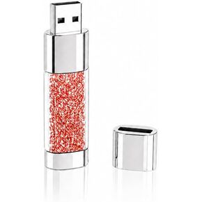 محرك أقراص فلاش USB سعة 64 جيجابايت، محرك إبهام لتخزين بيانات/ملفات الكمبيوتر المحمول - أحمر الخدود in Kuwait