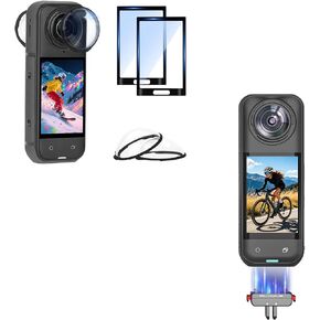 X5 Premium Lens Guard + 2 Pack Screen Protector Accessories Bundle, Magnetic Quick Release Mount with Safety Lock for Insta360 X6/X5/X4 Air in Saudi Arabia