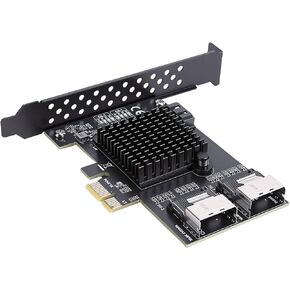 Dual Port MiniSAS Expansion Card 6Gbps Serial ATA3.0 Adapter for NAS, Stable Data Access, Easy Installation in Kuwait