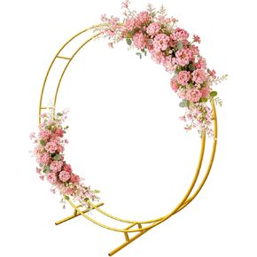 7.2ft Double Round Gold Metal Balloon Arch Stand for Party Background in Kuwait