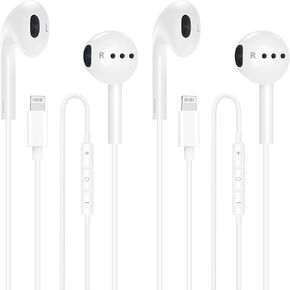 [معتمد من Apple MFi] قطعتان من سماعات الأذن السلكية Lightning لأجهزة iPhone Plug & Play in Kuwait