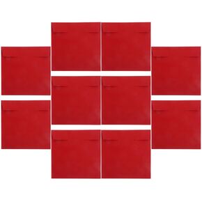 10pcs Red Paper DVD Storage Sleeves for CD and DVD Organized Storage Portable Disc Cases Envelopes for Binders and Advertising Materials in Kuwait