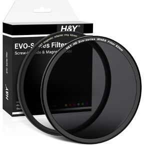 H&Y EVO 82mm ND8 Lens Filter, Magnetic & Screw 2-in-1 (3-Stop) | 82mm, ND8 (3-Stop), HD Glass, 22-Layer Nano Coating, Magnetic 2-in-1, Landscape in Kuwait