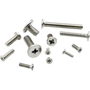 50pcs M1.2 M1.4 M1.6 M2 M2.5 M3 M4 Small Ultrathin Wafer Flat Head Screw Bolt for Laptop Notebook Phone Glasses(Silver,3mm,M2) in Kuwait