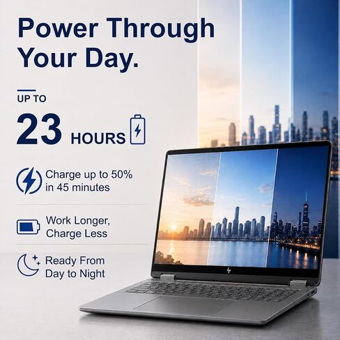 HP OmniBook X Flip, 16" 2-in-1 Laptop, Intel Ultra 7 256V, 16GB, 512GB SSD in Saudi Arabia