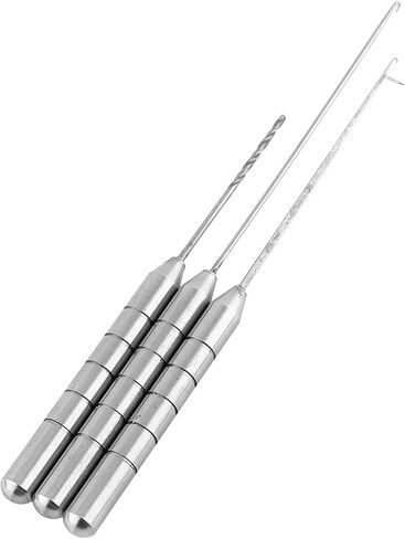 3Pcs Fishing Bait Needle Set, Aluminum Alloy Baiting Needle Tool, 3 in 1 Fish Rigging Needles, Portable Fishing Baiting Needles for Fish Preparation, Making Rigs, Sliver in Saudi Arabia
