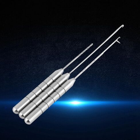 3Pcs Fishing Bait Needle Set, Aluminum Alloy Baiting Needle Tool, 3 in 1 Fish Rigging Needles, Portable Fishing Baiting Needles for Fish Preparation, Making Rigs, Sliver in Saudi Arabia