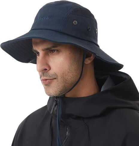 Sireck Sun Hat for Men Women UPF50+ Fishing Hat Waterproof Breathable Bucket Hat, UV Protection Wide Brim Summer Safari Hats in Saudi Arabia