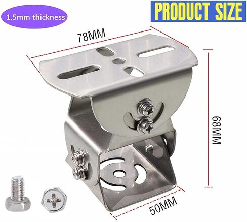 Universal Steel 3D Wall Pole Joint Mount Adaptor, 3-Axis Universal CCTV Camera Mount Bracket Adjustable Extension Adapter for CCTV Surveillance Camera (3D Stainless Steel Mount Adapter) in Saudi Arabia