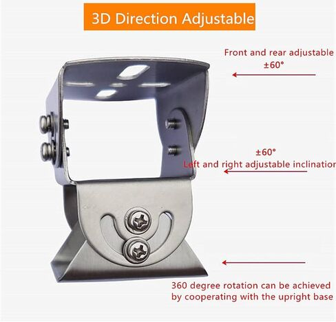 Universal Steel 3D Wall Pole Joint Mount Adaptor, 3-Axis Universal CCTV Camera Mount Bracket Adjustable Extension Adapter for CCTV Surveillance Camera (3D Stainless Steel Mount Adapter) in Saudi Arabia