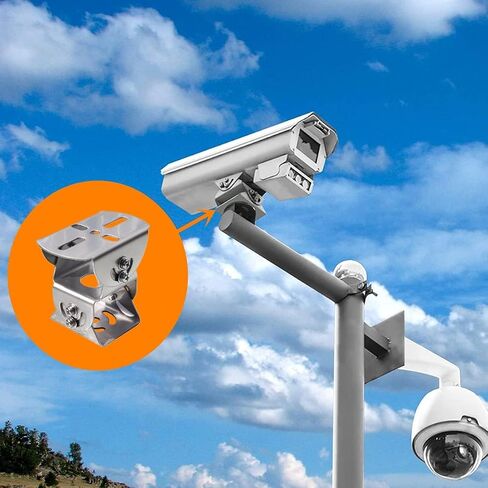 Universal Steel 3D Wall Pole Joint Mount Adaptor, 3-Axis Universal CCTV Camera Mount Bracket Adjustable Extension Adapter for CCTV Surveillance Camera (3D Stainless Steel Mount Adapter) in Saudi Arabia