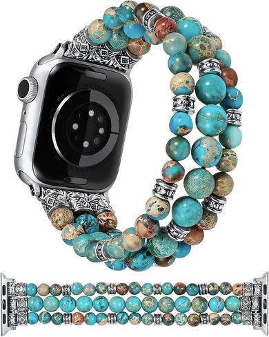 Moolia Beaded Stretch Band Compatible with Apple Watch Bands for Women in Saudi Arabia