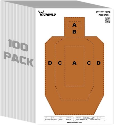 Highwild 23" x 35" USPSA Paper Shooting Targets - (20/50/100 Pack) in Kuwait