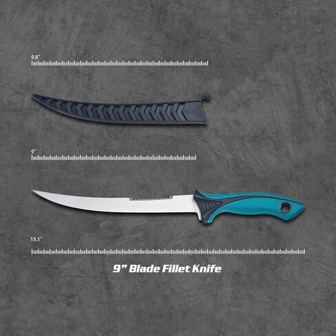 KNINE OUTDOORS 6PCS Fishing Tool Kit, Fishing Pliers, Fish Fillet Knife, Fishing Gripper, Fishing Scissors for Braided line, Fishing Gear and Equipment, Fishing Gifts for Men in Kuwait