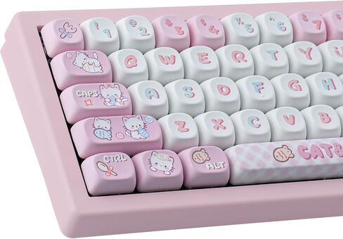 PBT Keycaps 134 Keys MOA Profile Cute Alice Bunny Keycaps in Kuwait