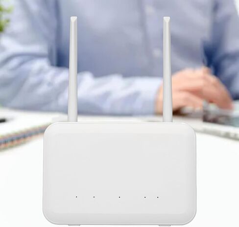 4G LTE CPE Router, 300Mbps Router with 2 Antennas, SIM Card Slot, LAN Port, Battery Power for Europe, Asia, Africa (US Plug) in Kuwait