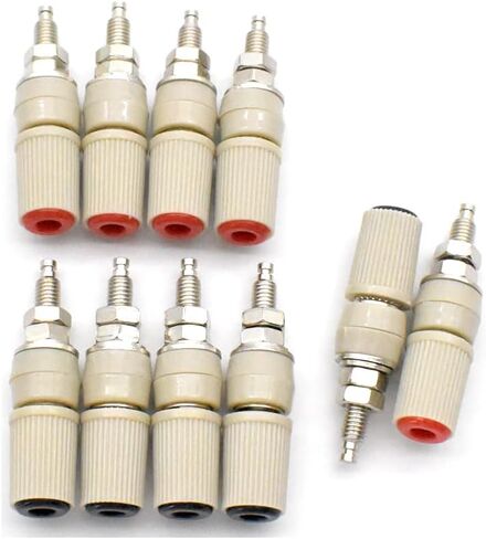 10Pcs 4mm Banana Jack Female Panel Mount Banana Socket Binding Post Terminals Connectors Adapter for for 4mm Banana Plug Connectors Test Probe Conversion Amplifier Speaker in Saudi Arabia