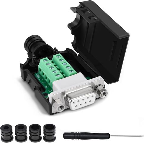 DB9 Female RS232 Breakout Terminal Adapter with Screw Nuts Case in Kuwait