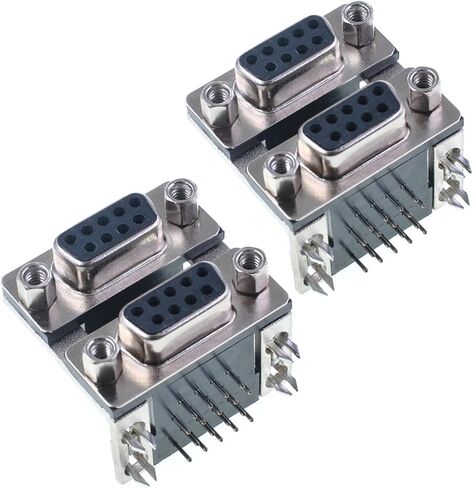 DB9 Female Right Angle PCB Mount Connector 2 Pack in Kuwait