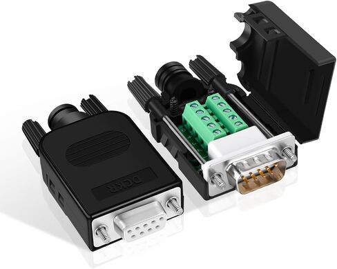 DB9 Female RS232 Breakout Terminal Adapter with Screw Nuts Case in Kuwait