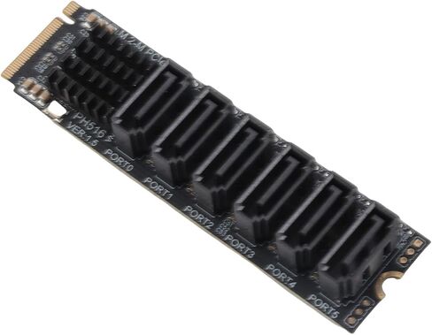M.2 to Adapter Card, 6Gbps ASM1166 Chip for 5 Devices in Kuwait