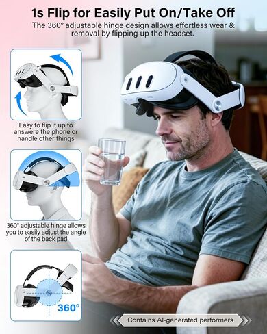Head-Strap-for-Meta-Quest-3S/Quest 3, Adjustable Elite Headstrap in Saudi Arabia