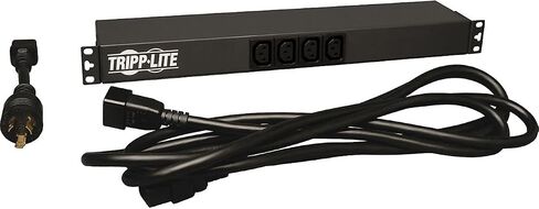 Tripp Lite Basic PDU, 14 Outlets (12 C13, 2 C19), 100-240V, C20 with L6-20P Adapter, 1.6-3.8kW, 12 ft. Cord, 1U Rack-Mount Single-Phase PDU (PDUH20DV) in Kuwait