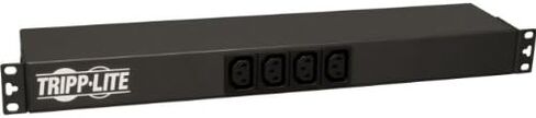 Tripp Lite Basic PDU, 14 Outlets (12 C13, 2 C19), 100-240V, C20 with L6-20P Adapter, 1.6-3.8kW, 12 ft. Cord, 1U Rack-Mount Single-Phase PDU (PDUH20DV) in Kuwait