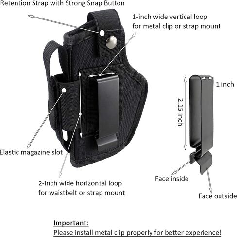 Concealed Carry Holster IWB OWB Holster with Magazine Slot in Kuwait