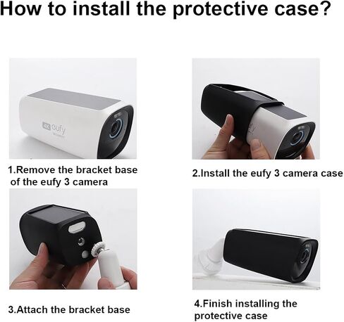 حافظة/حافظة حماية من السيليكون لكاميرا eufy Security S330 eufyCam 3، مقاومة للماء وناعمة وخفيفة الوزن ومتينة من السيليكون لكاميرا Eufy Cam 3 in Kuwait