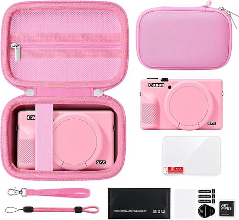 Camera Case Kit for Canon PowerShot G7X Mark III Digital Camera, Pink in Saudi Arabia