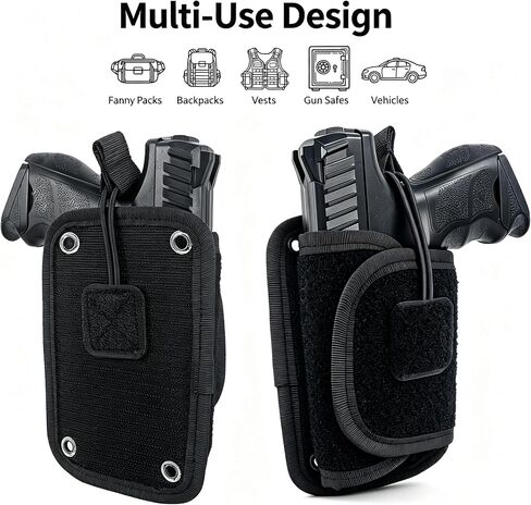 Universal Hook Loop Handgun Holster for Gun Bag Safe Desk Car in Kuwait