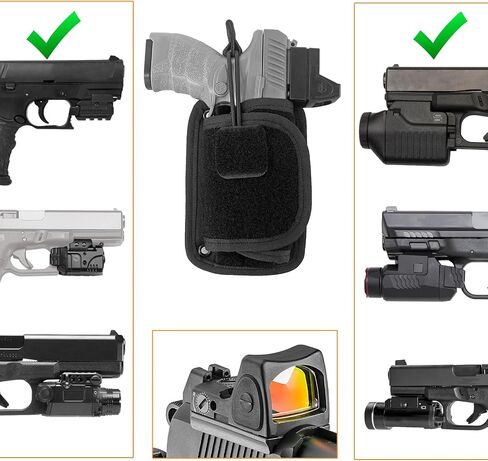 Universal Hook Loop Handgun Holster for Gun Bag Safe Desk Car in Kuwait