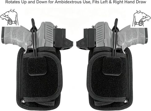 Universal Hook Loop Handgun Holster for Gun Bag Safe Desk Car in Kuwait