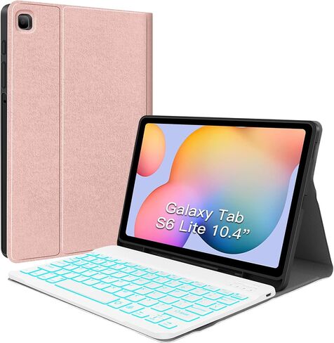 JUQITECH Backlit Wireless Keyboard Case for Samsung Galaxy Tab S6 Lite 10.4 in Kuwait