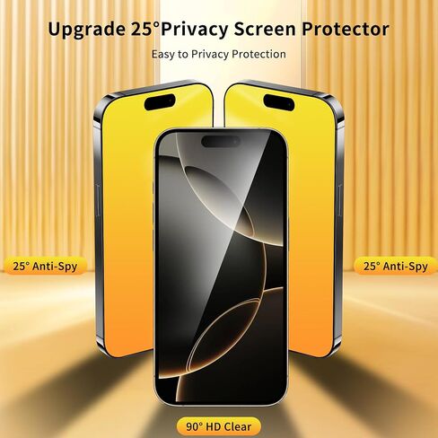 Privacy Screen Protector for iPhone 16 Pro Max 2 Pack (Gold) in Saudi Arabia