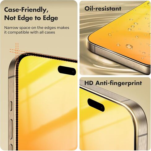 Privacy Screen Protector for iPhone 16 Pro Max 2 Pack (Gold) in Saudi Arabia