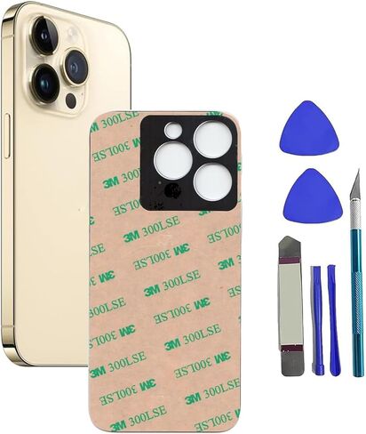 بديل الزجاج الخلفي 14 Pro لهاتف iPhone 14 Pro، استبدال الزجاج الخلفي الخلفي مع لاصق مثبت مسبقًا + مجموعة أدوات إصلاح (أرجواني غامق) in Kuwait