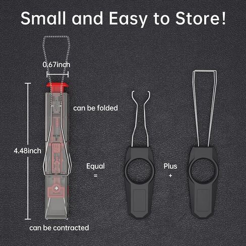 KEMOVE P10 & P11 Mechanical Keyboard Tool Kit,P10 2-in-1 Switch & Keycap Puller (304 Stainless Steel, Black Translucent) + P11 4-Key Keycap Puller (PC/420HC Steel, White) in Kuwait