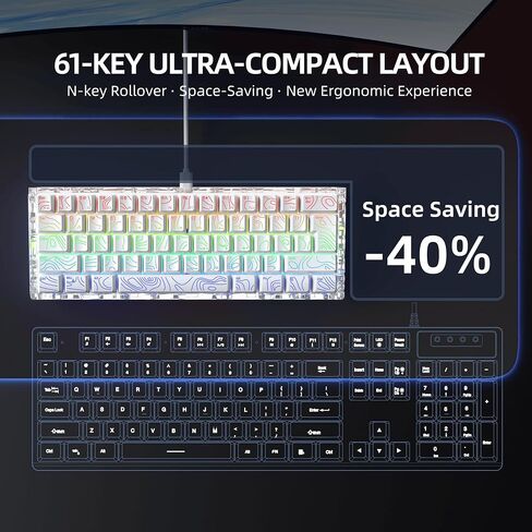 7KEYS G61 Pro Wired 60% Gaming Keyboard with RGB Lighting in Saudi Arabia