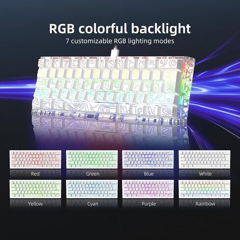 7KEYS G61 Pro Wired 60% Gaming Keyboard with RGB Lighting in Saudi Arabia