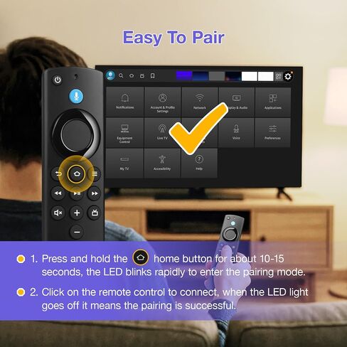 Replacement Voice Remote for All FireStick Series,Compatible with Fire Smart TVs Stick(2nd Gen,3rd Gen,Lite,4K,4K Max),TVs Cube(1st Gen,2nd Gen),for Smart TV(3rd Gen) in Kuwait