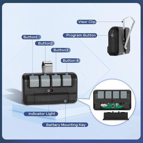 4Pcs 894LT 4-Button Garage Door Opener Remote Control for LiftMaster in Saudi Arabia