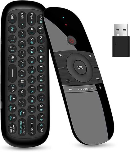 Yatao W1 Universal TV Remote Air Mouse, Wireless Keyboard Fly Mouse 2.4GHz Connection Air Remote Keyboard Mouse for Android TV Box/PC/Smart TV/Projector/HTPC/All-in-one PC/TV1 in Kuwait